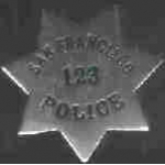 SAN FRANCISCO, CA POLICE DEPARMENT 123 BADGE PIN